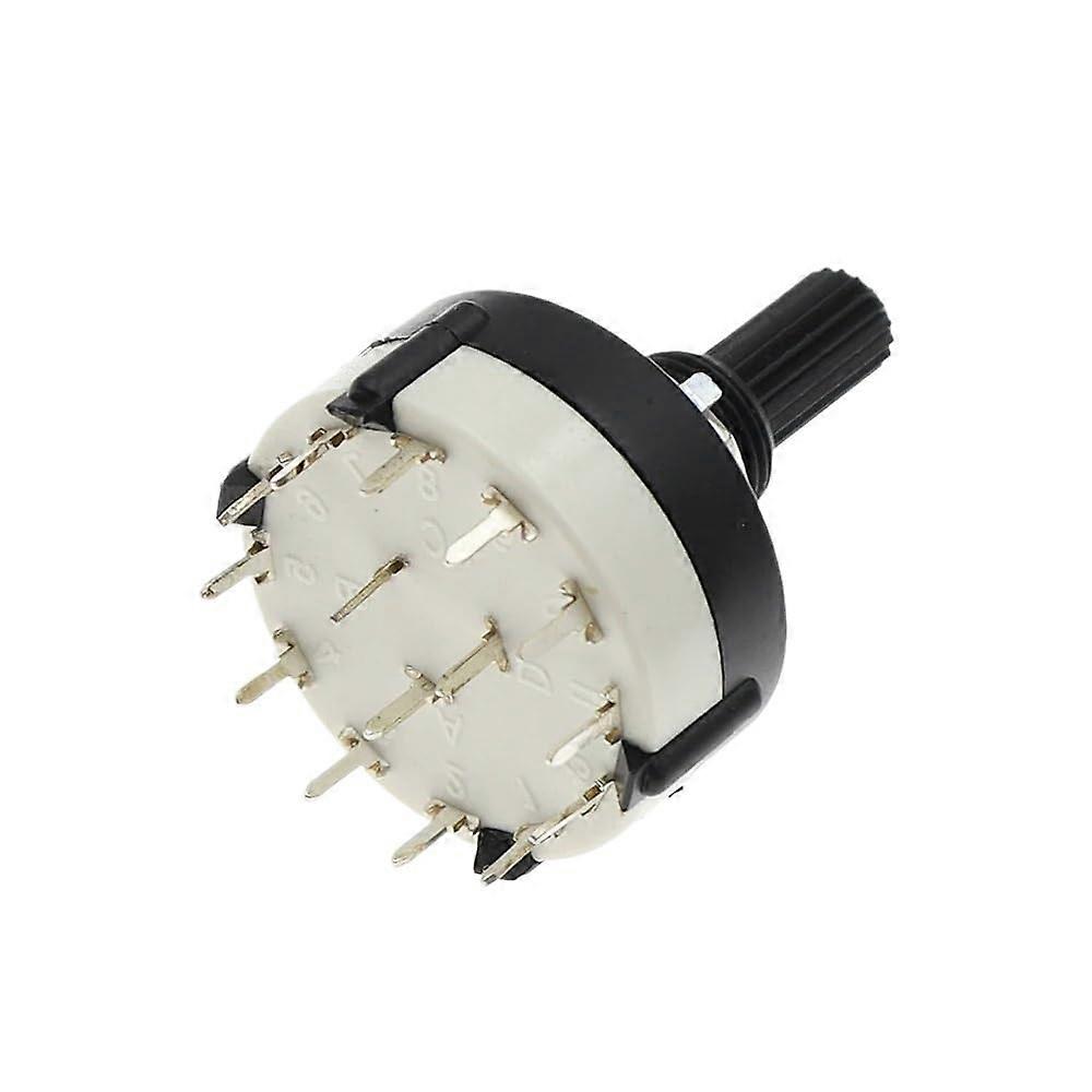 RS26 3 Pole Rotary Selector Switch 4 Position Single Deck Design for 4 Band Selection