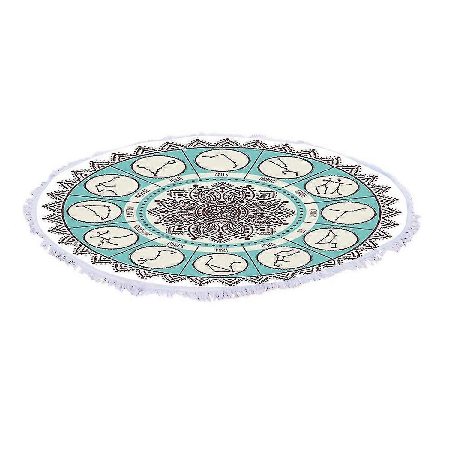 Quick-dry Round Colorful Beach Towel with Tassel and Multiple Patterns