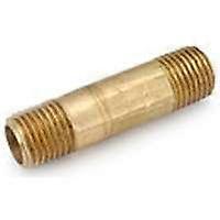 1/4 Inch Brass Pipe Nipple Red Brass Fitting 4.5 Inch CorrosionResistant Threaded Connection