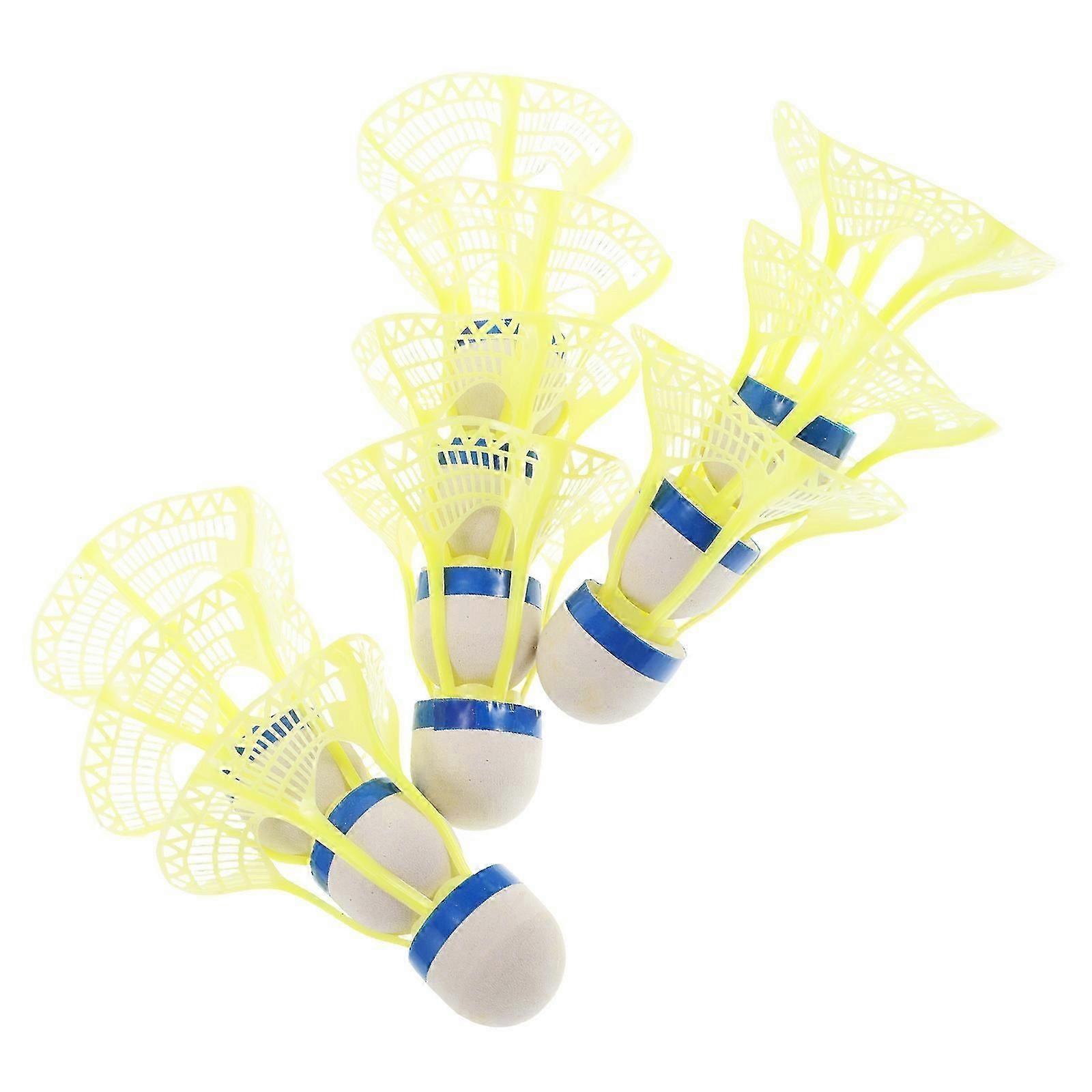 Windproof Durable Plastic Badminton Shuttlecocks, 10-Pack for Training & Backyard Games