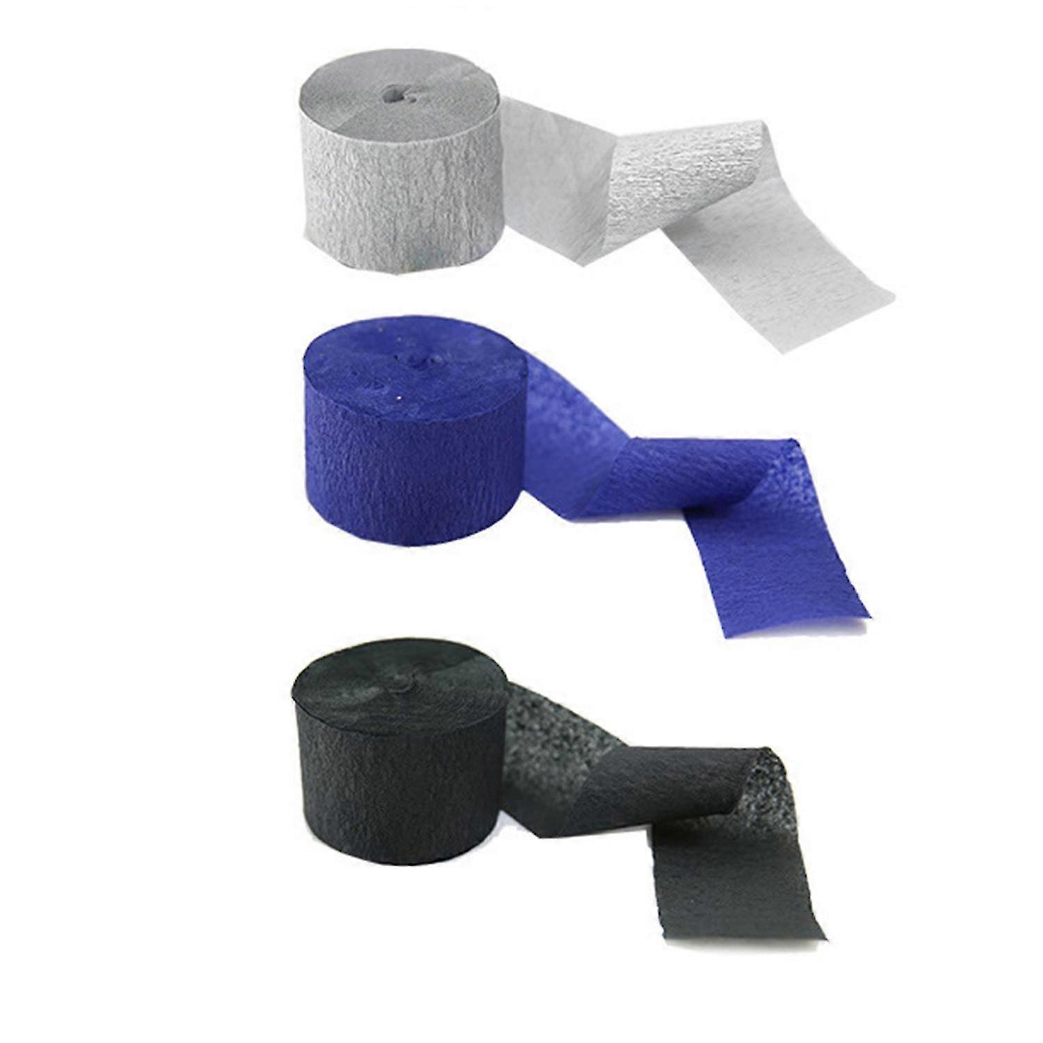 3 Roll Crepe Paper Cuttable Crepe Paper Streamers Backdrop Decor for Wedding