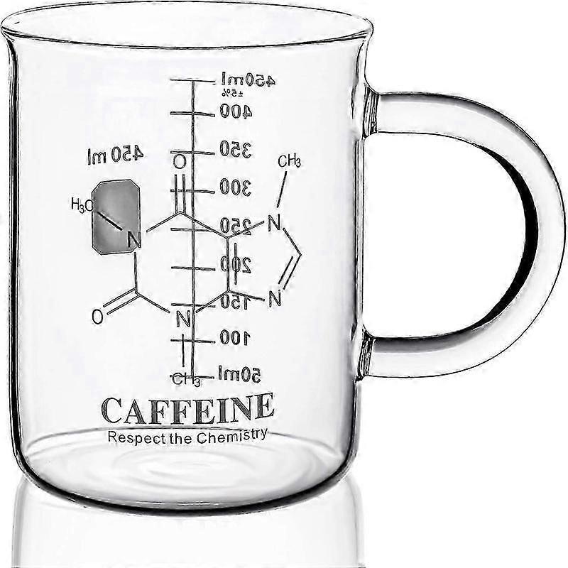 Borosilicate Glass Coffee Mug 450ml Caffeine Beaker