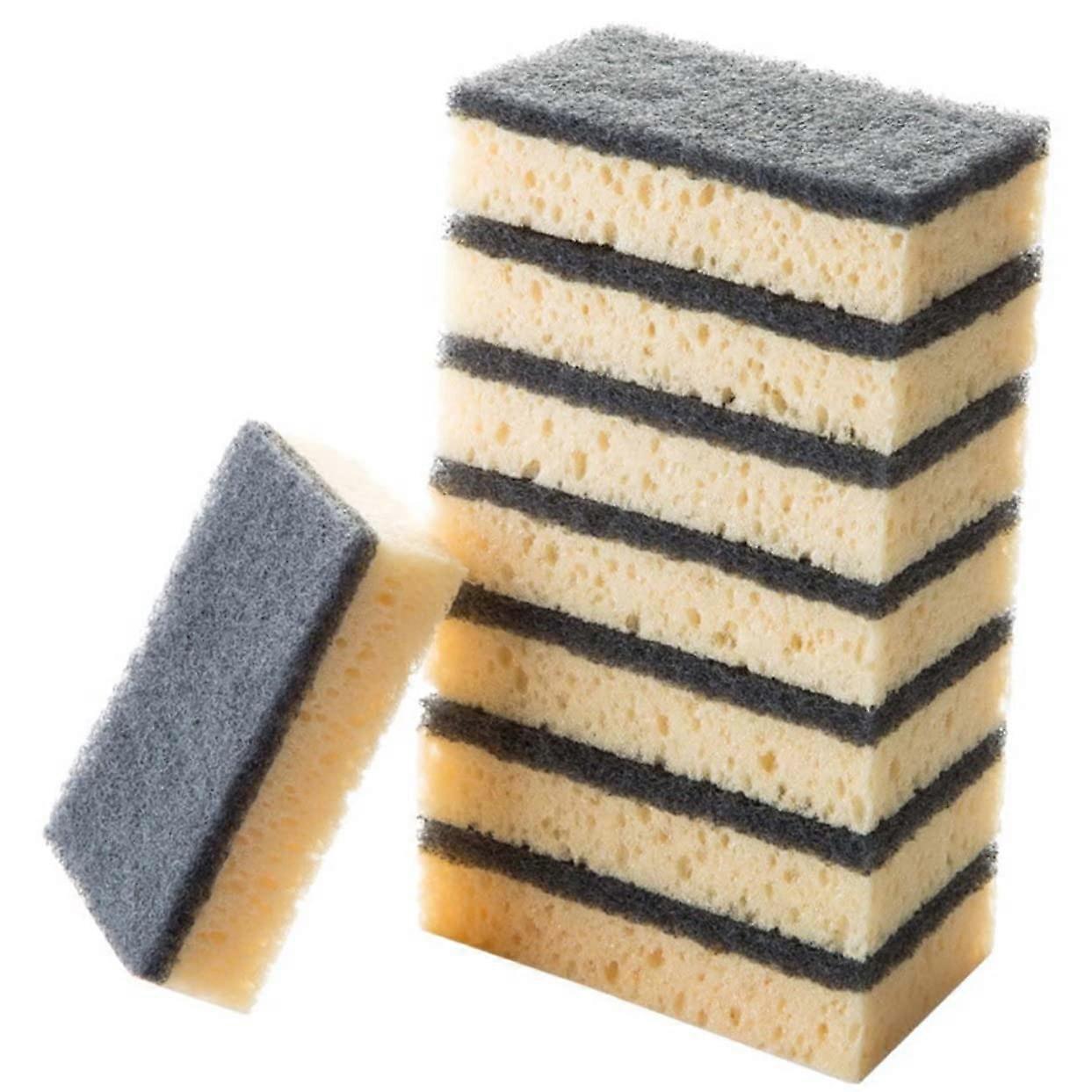 Kitchen Sponge Set 8 Pack, NonScratch Scrub Sponges for Kitchen and Bathroom, Reusable Cleaning