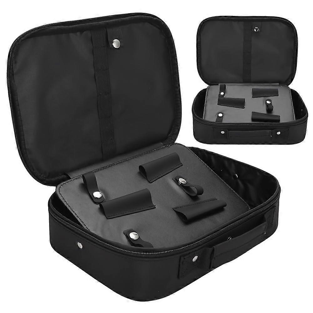 Barber Tool Case with Compact Organization, Durable Base, Secure Closure for Clippers and Scissors