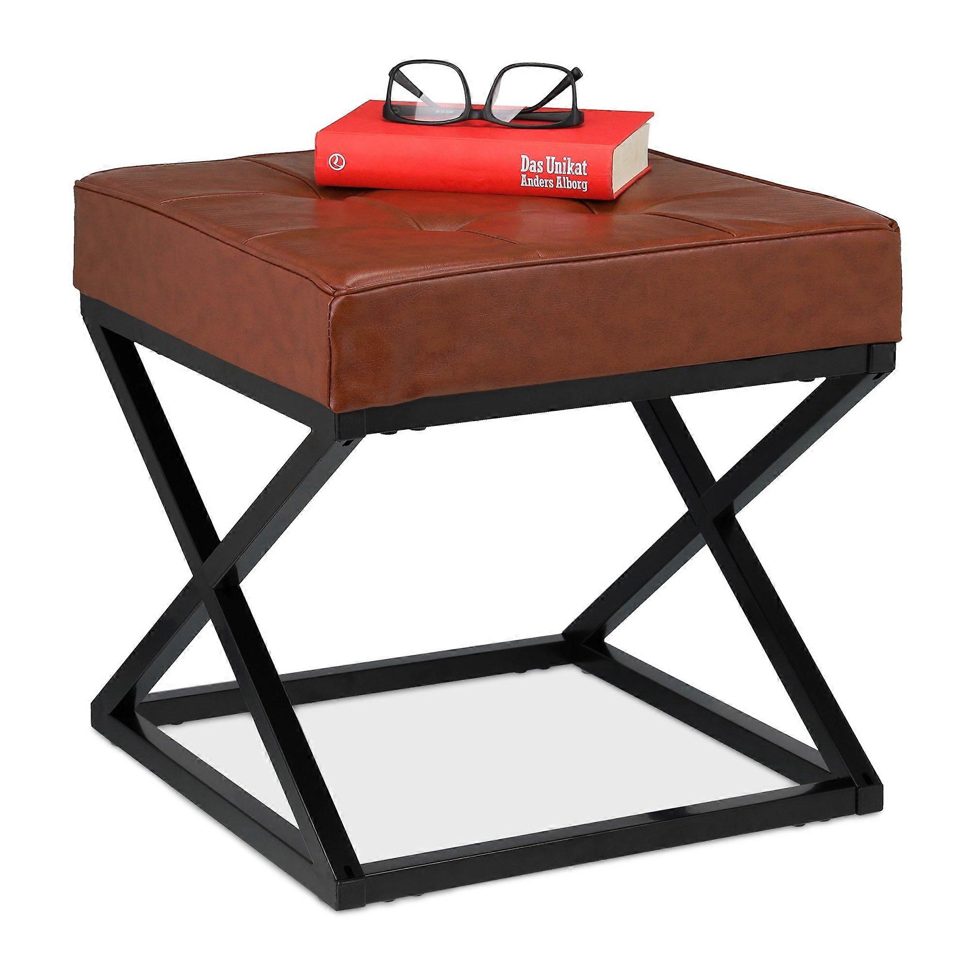 Hocker mit Kunstleder