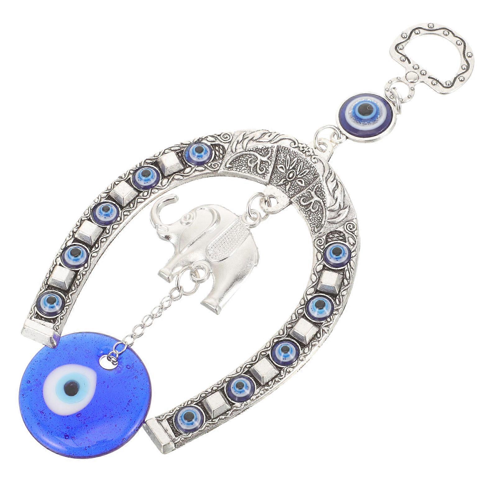 Blue Evil Eye Hanging Ornament for Protection Charm 5Pcs Pack
