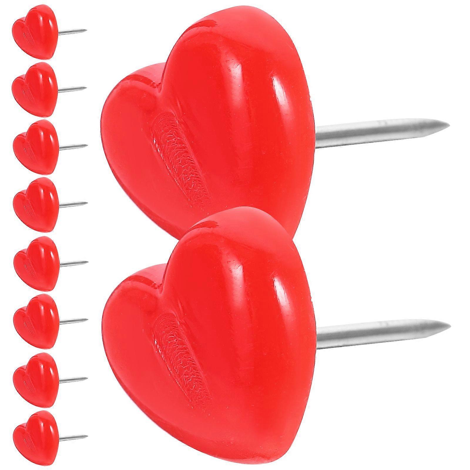 150Pcs Heart Shape Pushpins Multi-function Thumb Tacks Convenient Thumbtacks Map Accessory