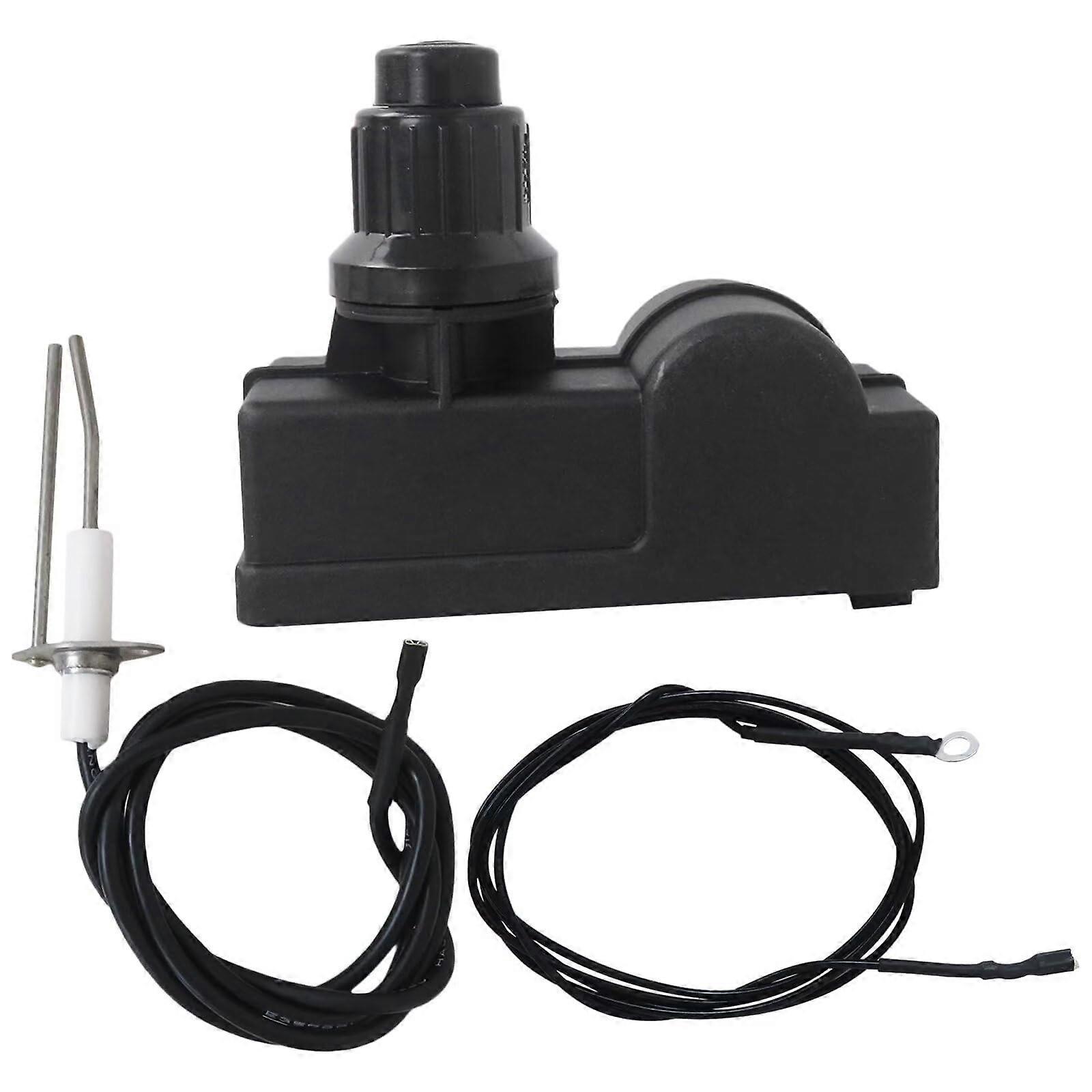 Dual Outlet Fire Pit Ignition Kit with Push Button Igniter for Propane and Natural Gas
