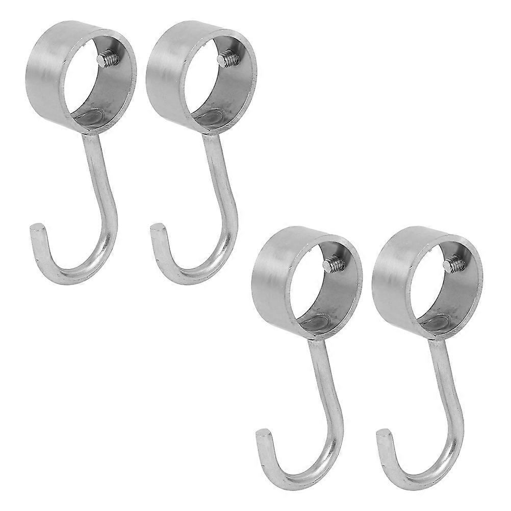 Round Windproof Hook Stainless Steel Sleeve Hook for 12Pcs Home Use