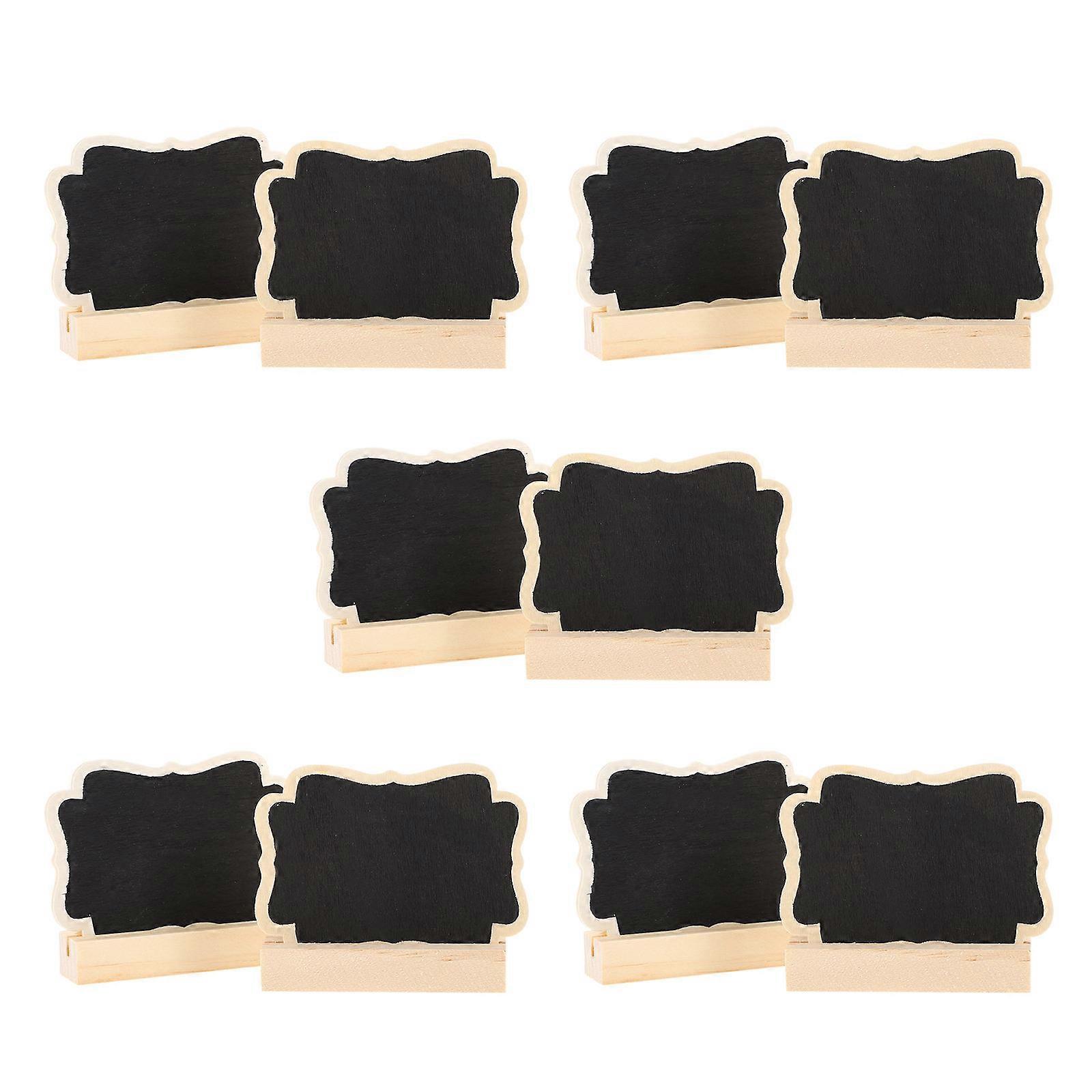 Mini Chalkboard Decor Wooden Blackboard for Table Display 10Sets