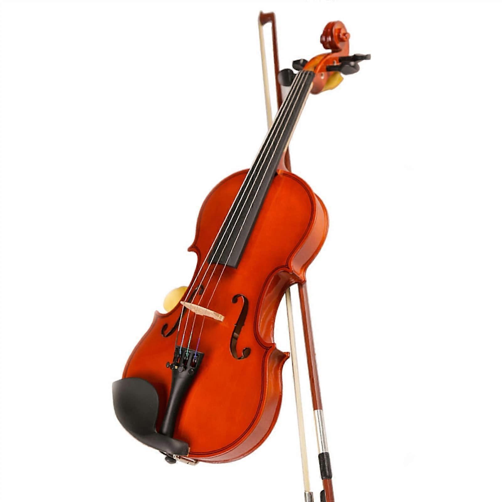 3/4 Beginner Violin Full Set Solid Wood Student Kit with Bow Strings and Warm Resonant Sound