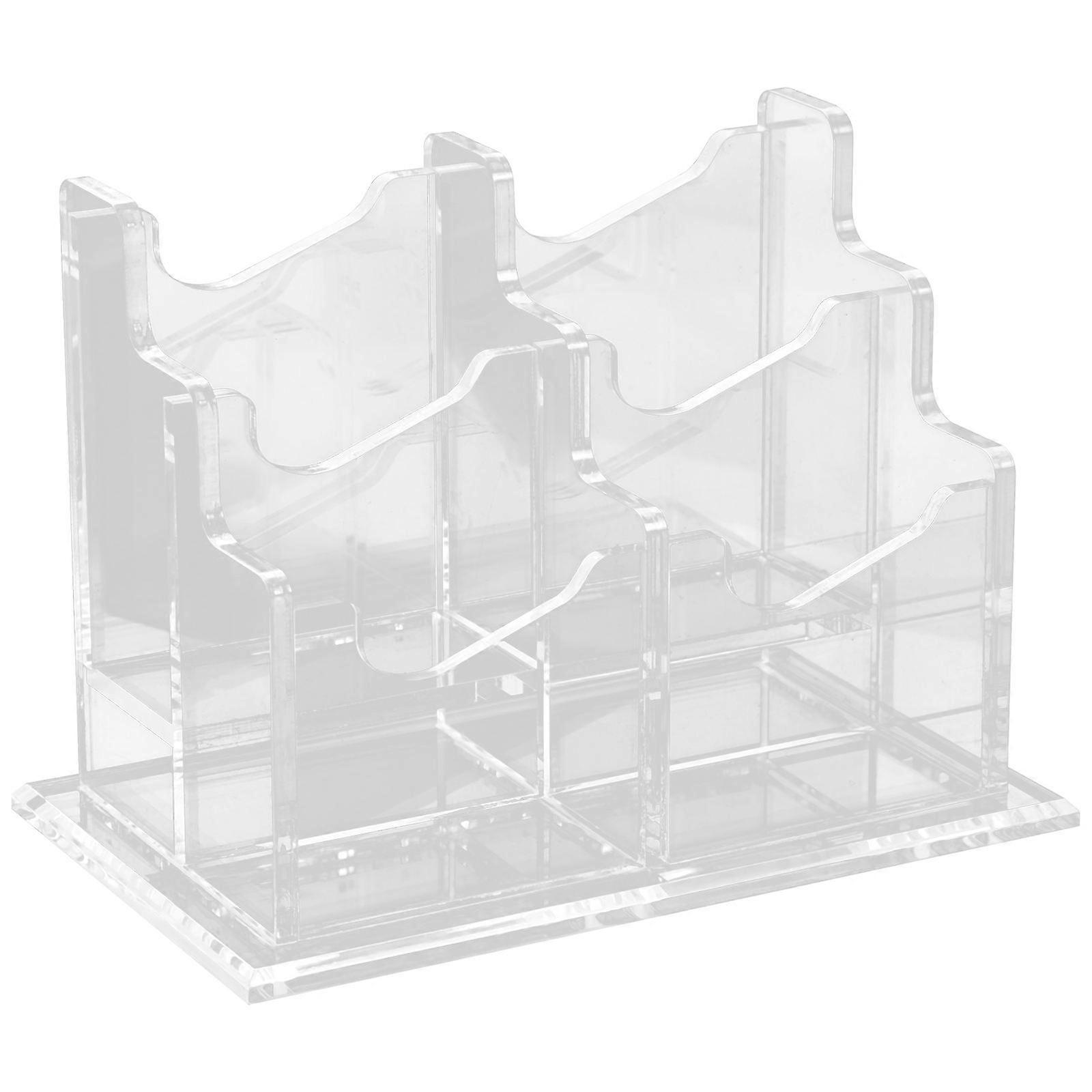 Clear Cards Storage Box Multi-Function Business Cards Holder 5Pcs Set
