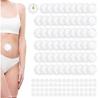 60pcs Castor Oil Wrap for Belly Button, Spunlace Cloth Small Castor Oil Belly
