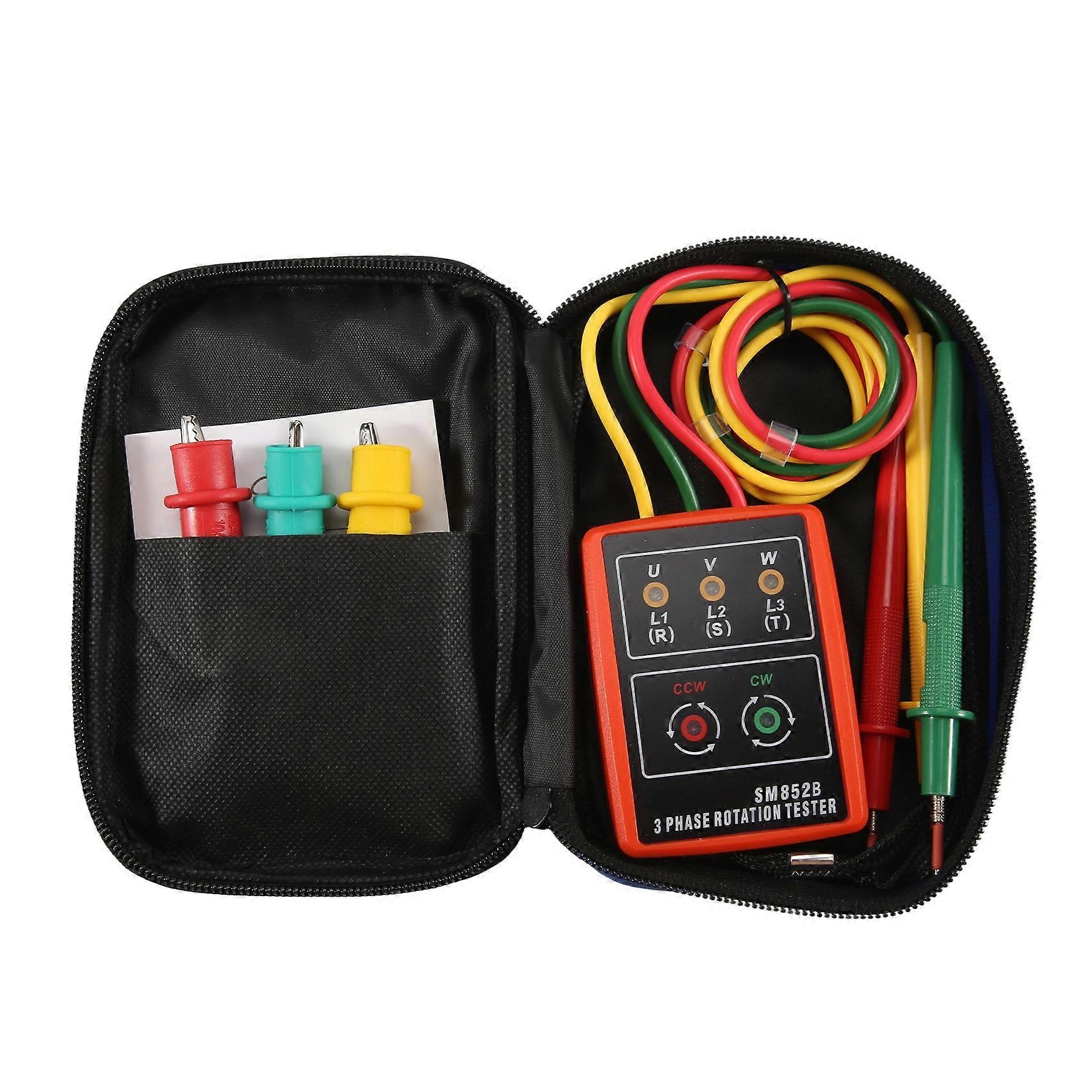 60-600V AC Three Phase Rotation Indicator Meter Phase Sequence Tester