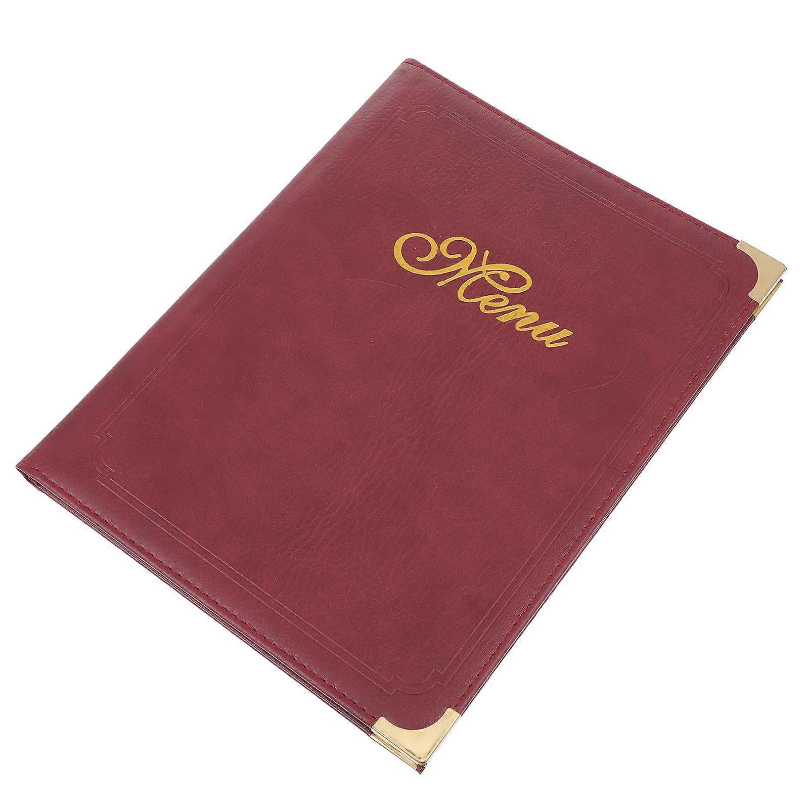 Menu Book Practical PU Cover for Restaurant Use 5Pcs Set