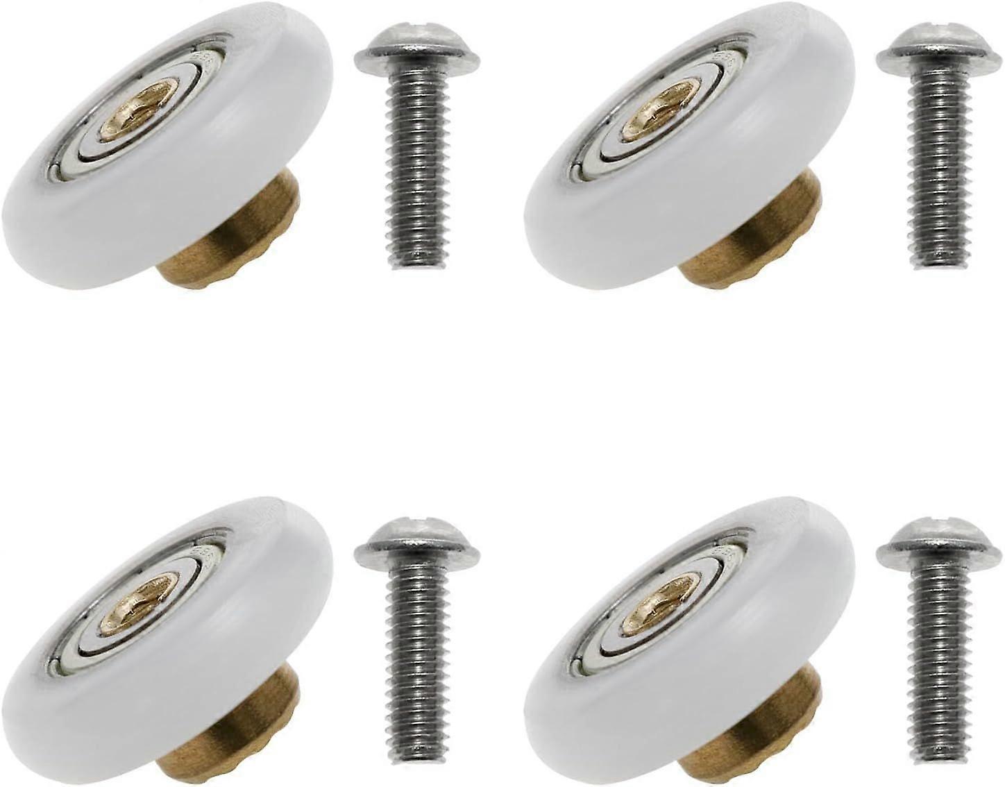 23mm Shower Door Roller Replacement - 4pcs (Includes Screws)