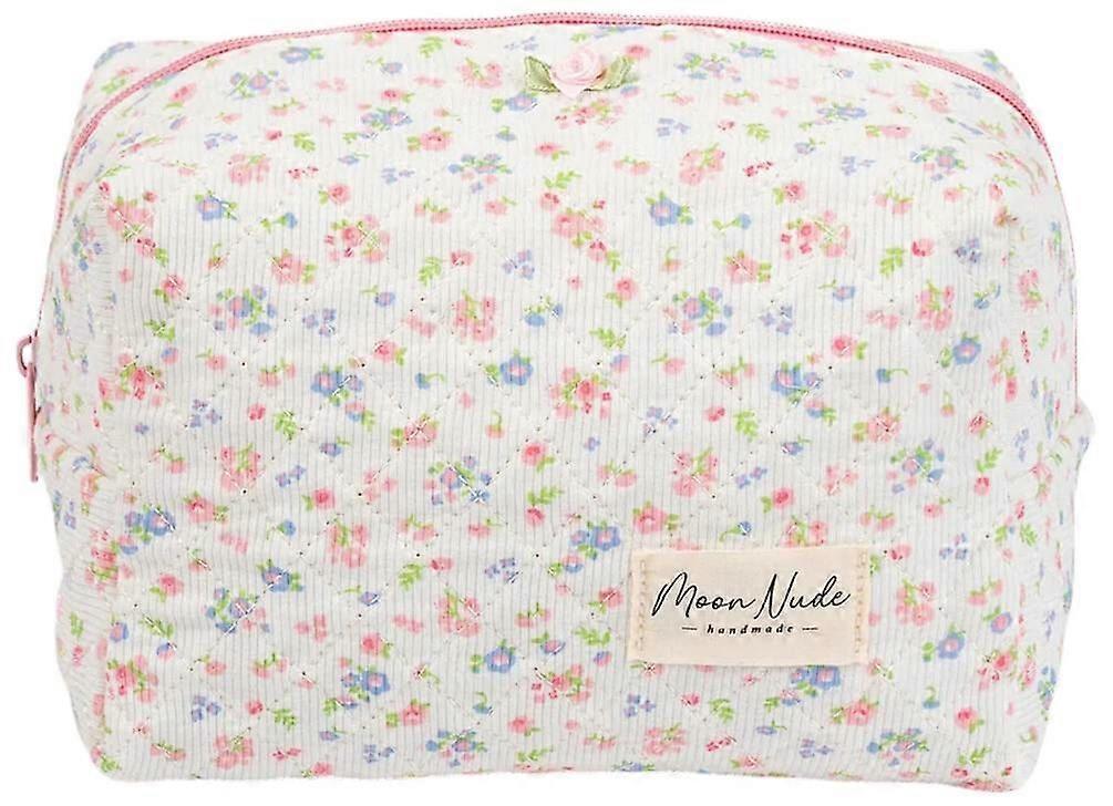 Moon Nude Harmony Large Makeup Bag - White/Pink/Blue
