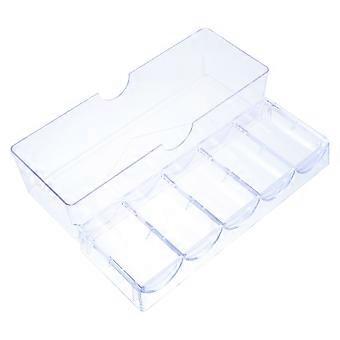 Mahjong Chips Storage Organizer Transparent Box for Game Chip Storage 1Pcs