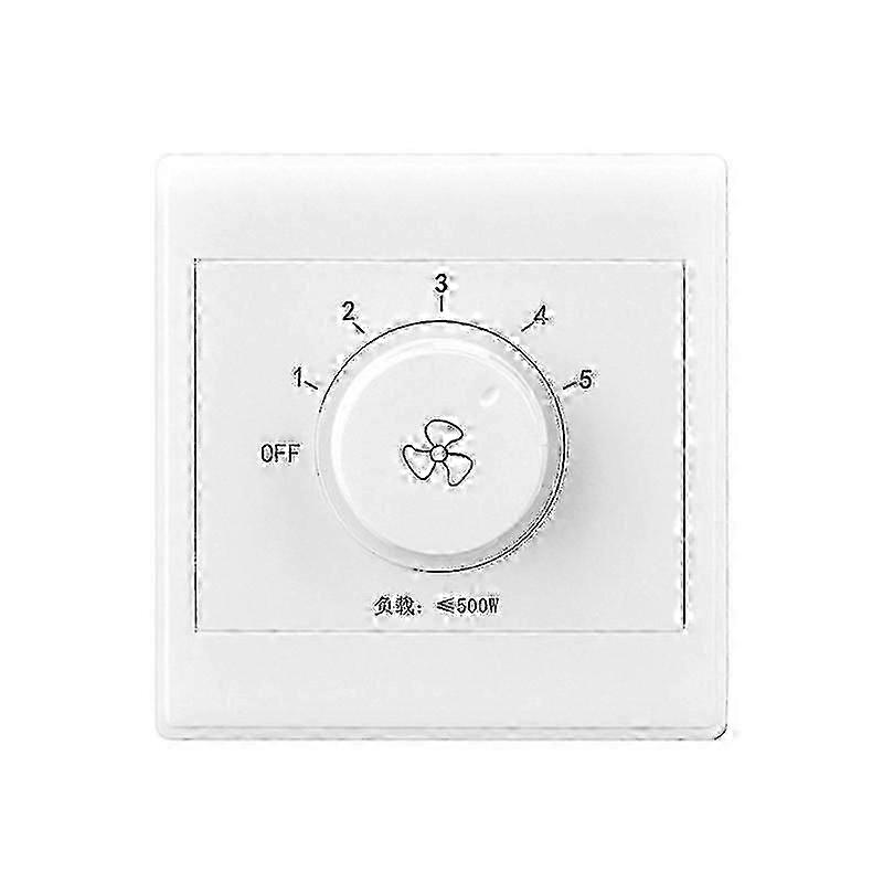 Ceiling Fan Speed Control Switch with Stepless Knob and Light On/Off