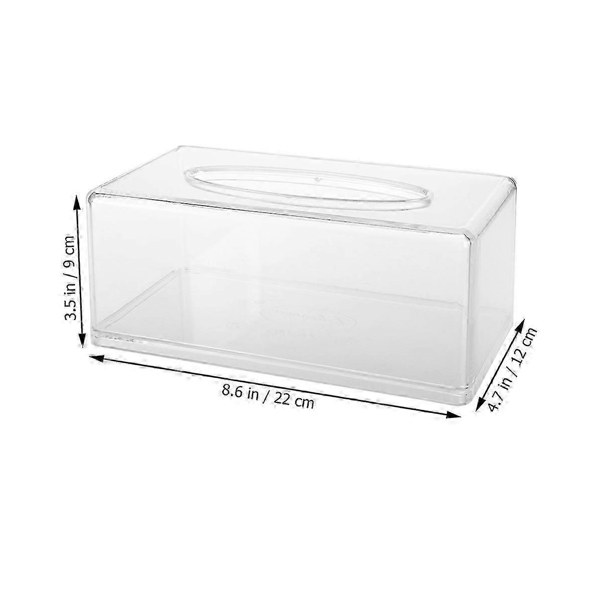 Rectangular Tissue Container for Tissue Storage in Transparent Acrylic Case