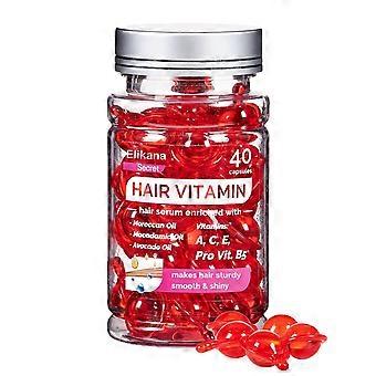 Olio per capelli - 40 capsule per la cura dei capelli - Oli di macadamia e avocado senza risciacquo - Vitamine A, E e Pro B5 - Lucidante per capelli - Balsamo per donne e uomini