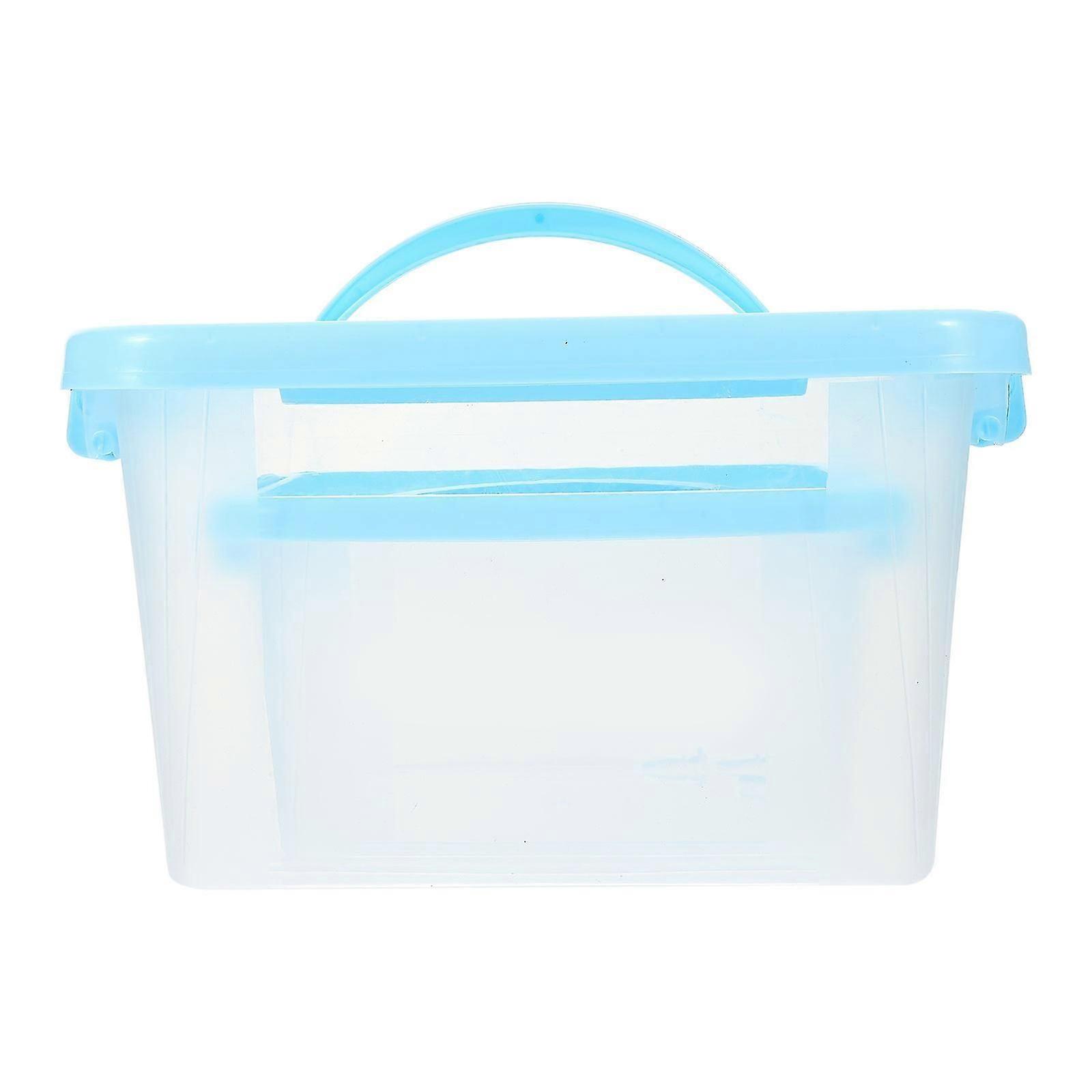 Toy Storage Case Multi Function Storage Container For Building Use Blue 2Pcs