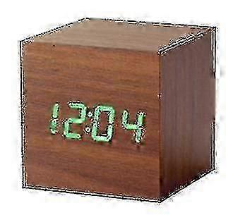 Gingko Cube Click Clock LED Alarm Clock Sound Activated Time Temp Display A10 A