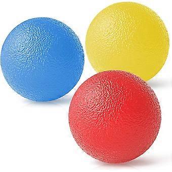 Set of 3 Hand Exercisers for Rehabilitation, Stress Relief, Different Resistance Levels, Hand Strengthener for PC Workers and Arthritis Pain Relief