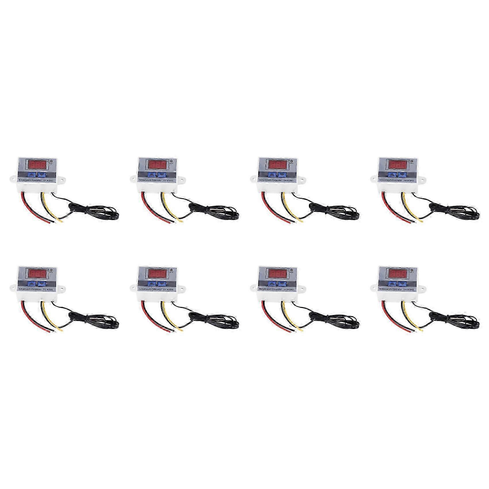 8X 220V Digital LED Temperature Controller 10A Thermostat Control Switch Probe