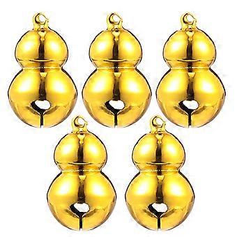 Gourd Shape Bells Pet Collar Pendants for Decoration 5Pcs Brass Bells