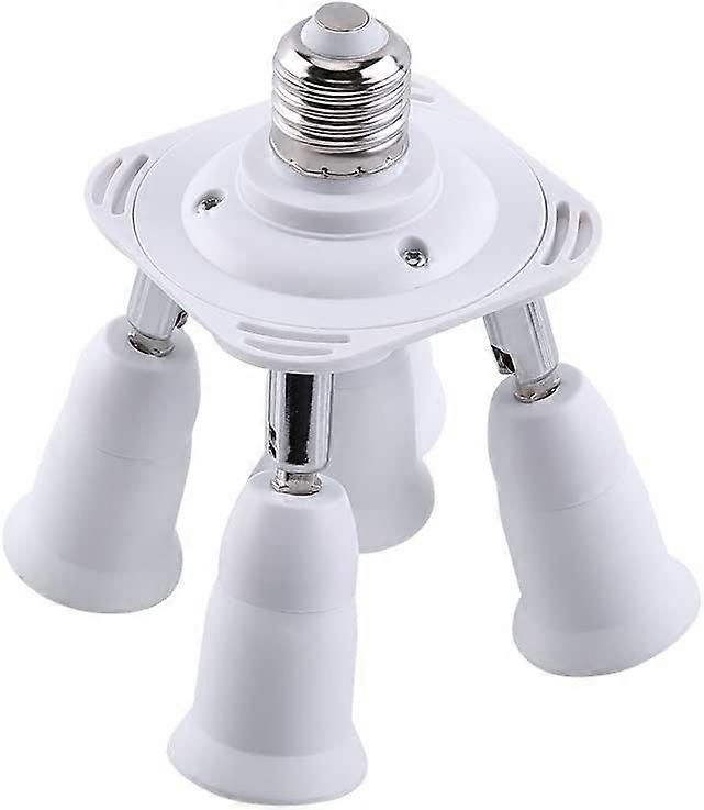 5 in 1 E27 Socket Splitter Adapter Socket Adapter Splitter Socket Adapter Converter Holder For E27 LED Bulbs