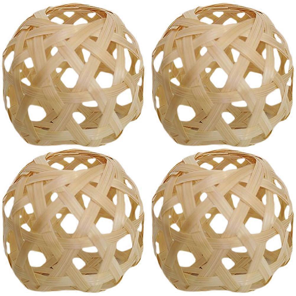Mini Bamboo Lampshade for Decor 4Pcs Rustic Small Lamp Shade Replacement