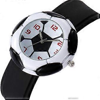 Kids Football Watch Creative Quartz Wristwatch with Night Light 2Pcs Black