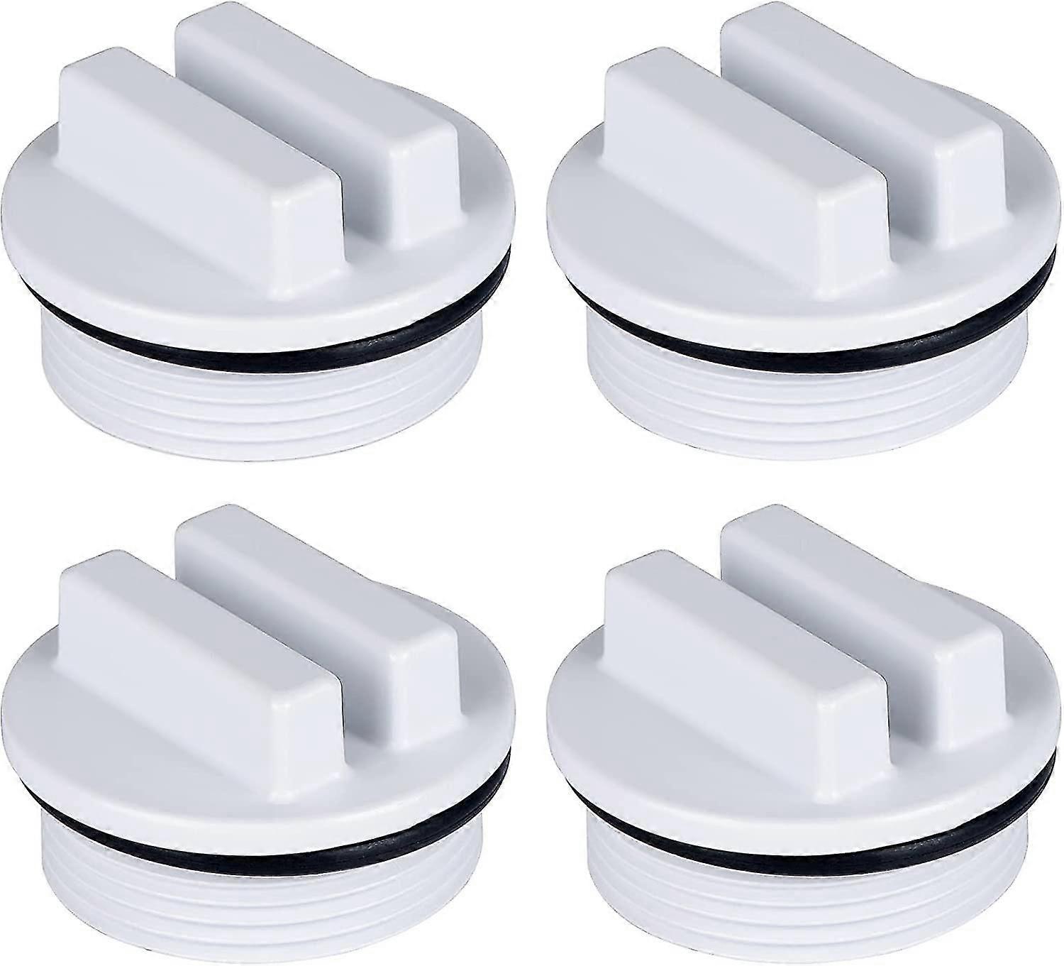 Yaju   4pcs 1.5" Pool Plug Threaded Return Pipe Plug Pool Return Pipe Plug With O-rings For Winter Pools