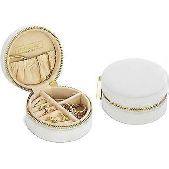 Mini Case de Joias de Viagem, Organizador de Viagens, Branco Pérola