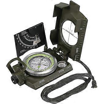 Professionelt militært vandrekompas med klinometer metal observation kompas navigationskompas med bæretaske til camping vandreture geologi