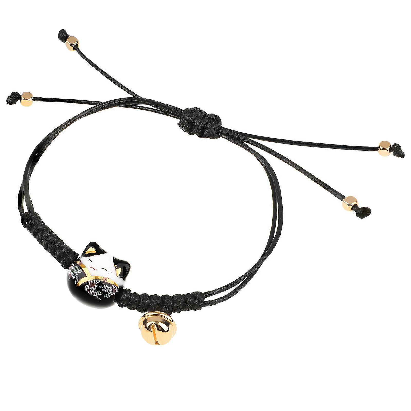 Cat Bracelet for Decor Featuring Braided Hand String Fun Style Bracelet