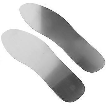 Silver Stainless Steel Anti Nail Shoe Insoles Designed for 1Pair