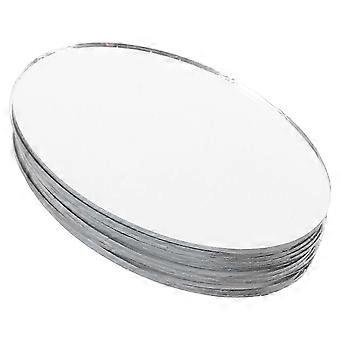 10pcs Lente Oval Espelho de Vidro Folha Espelho Artesanal Lente Espelho Cosmético DIY Acessórios