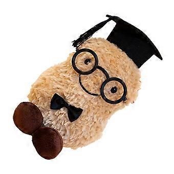 Lovely Potato Peanut Stuffed Toy Wearing Graduation Hat Comfortable Gift 25cm Plush Doll For School Leavers Multicolor -Z