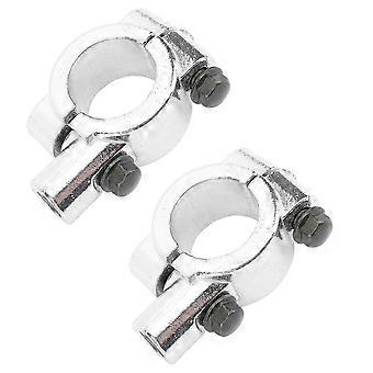 2 piezas de soporte de espejo de manillar de motocicleta espejo retrovisor 22 mm soporte de rosca adaptador de abrazadera para motocicletas ATV scooter plata M10