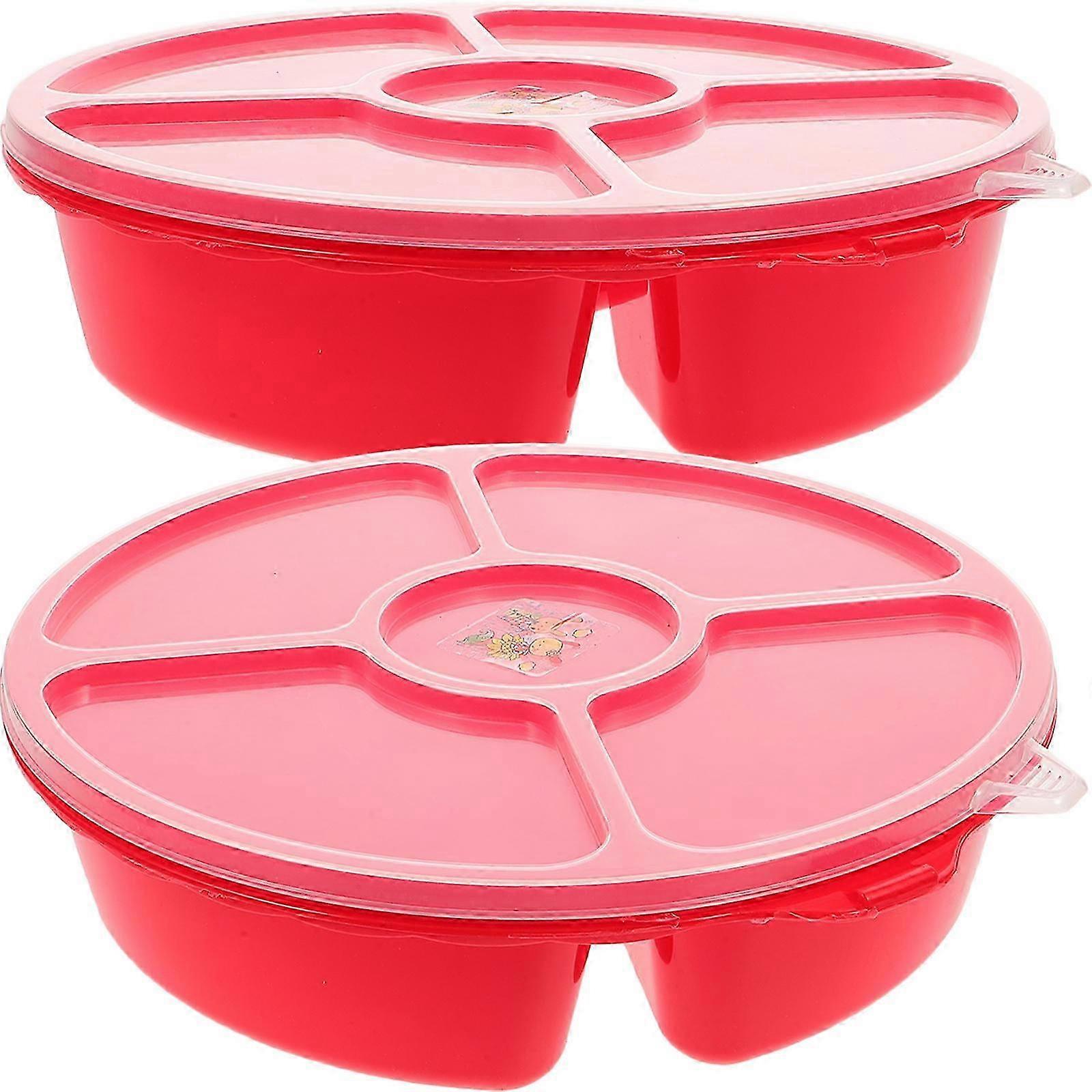 Blue Fruit Tray Creative Multi Sectional Snack Tray with Lid