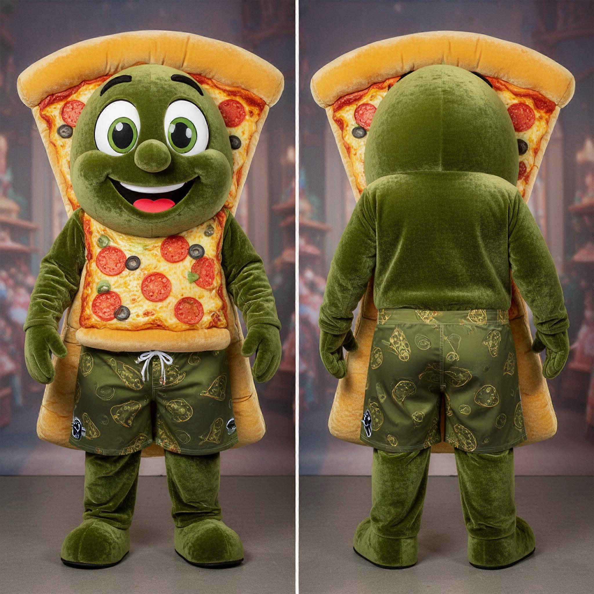 MASTICOT Velvety Olive Oversized Pizza Mascot