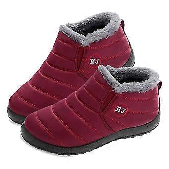 Vinterstövlar för kvinnor, slip-on utomhusskor för kallt väder