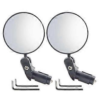 Espelho retrovisor para bicicleta com ajuste de 360 ​​graus, convexo, para guidão, para segurança no ciclismo, com refletor DOC.
