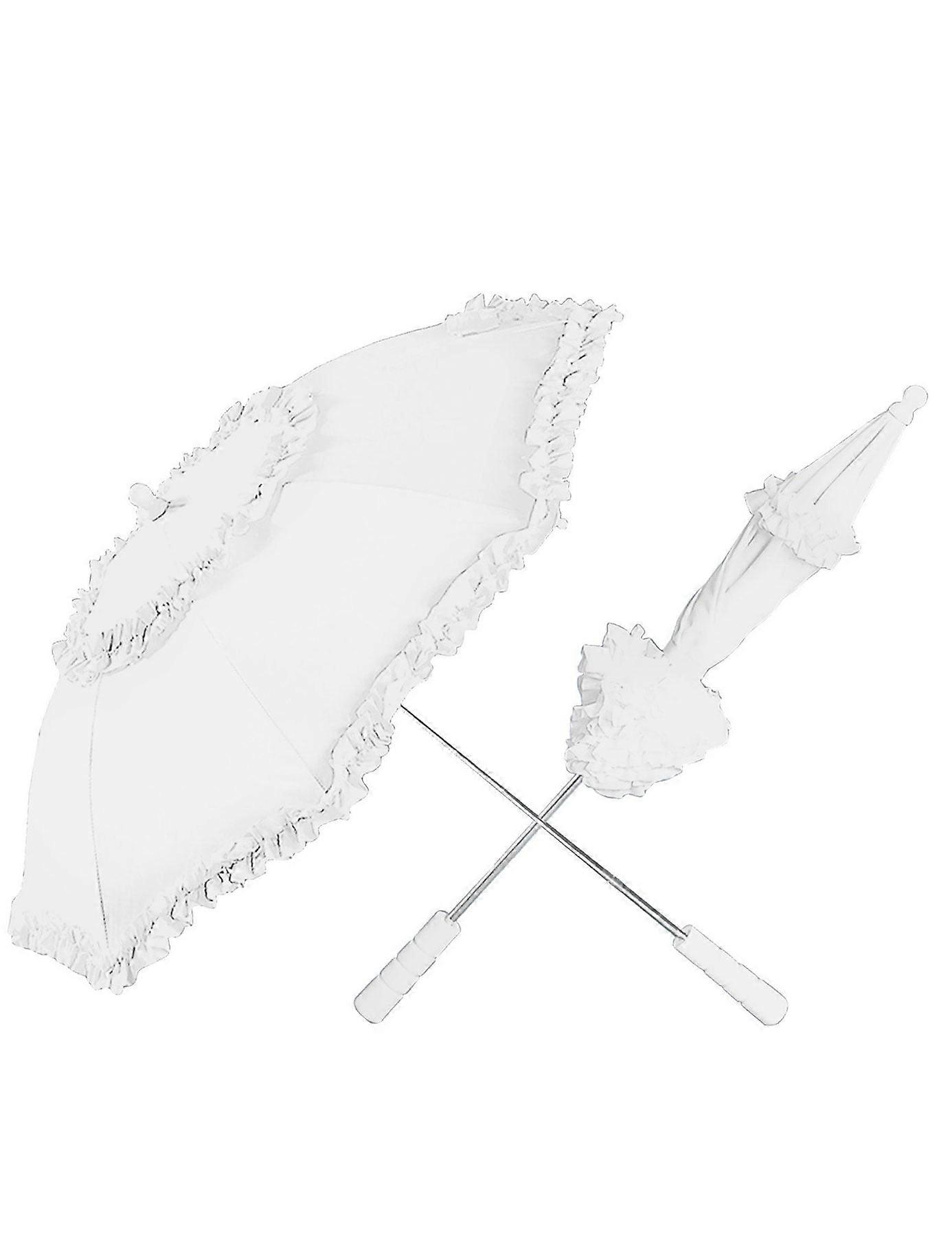White frilly umbrella