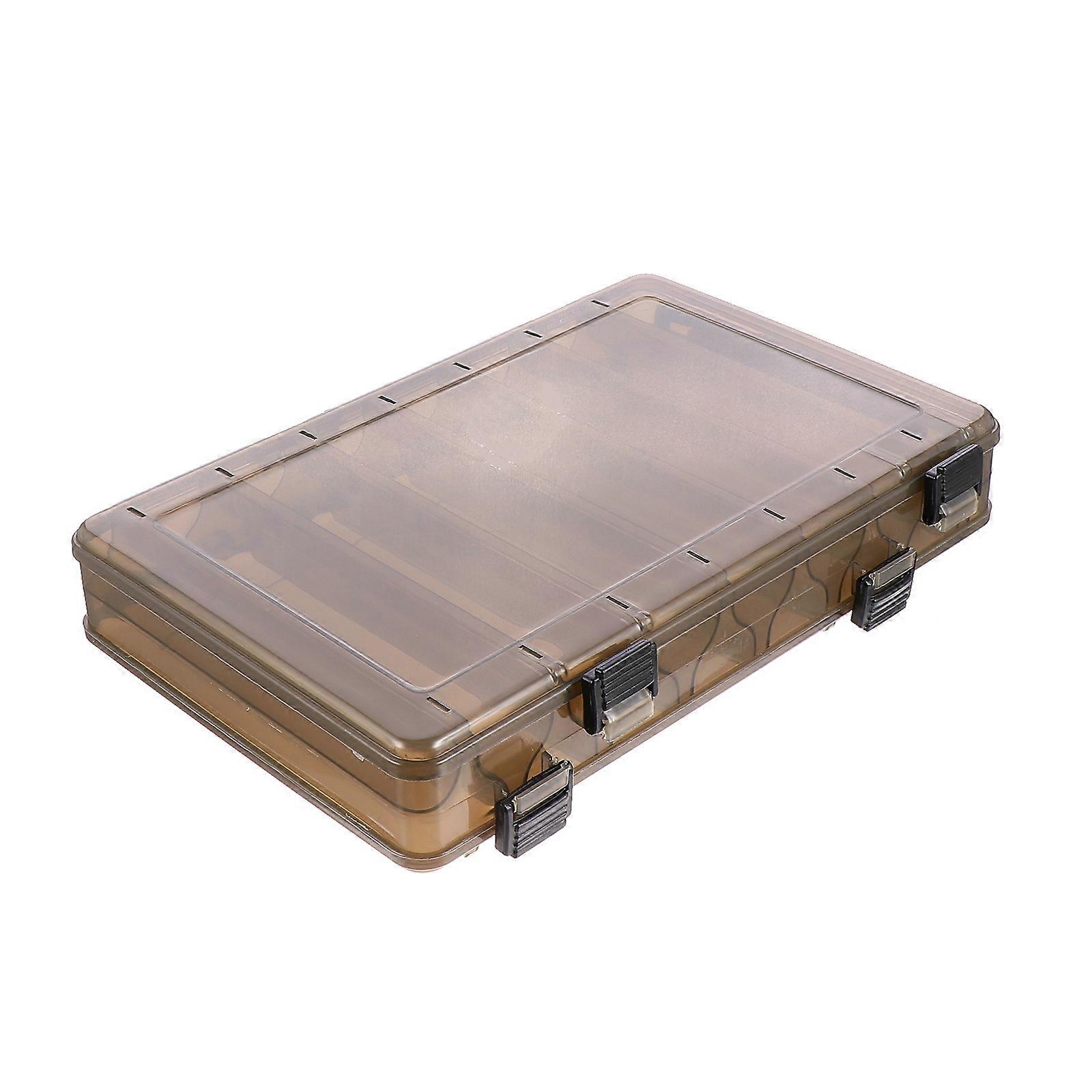 Fishing Lure Container Hand-Held for Practical Use 2Pcs Plastic Box