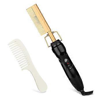 Hot Comb Ceramic Heated Hair Straightening Brush for Hair and Beard with Fast HeatUp 5 Settings