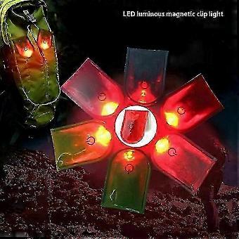 10 kpl magneettisia LED-klipsivaloja, yöajovaroitusvalot, fluoresoivat vihreät