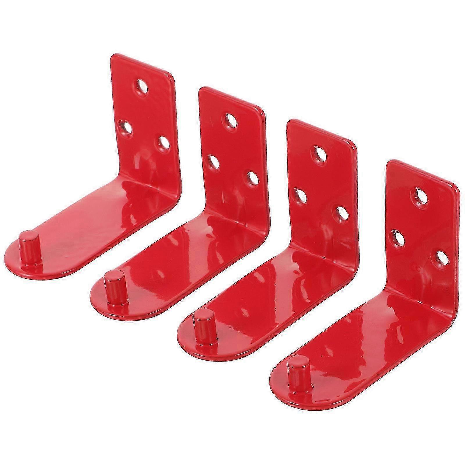 Red Fire Extinguisher Wall Hook Bracket compatible with Holding 4Pcs Durable Set